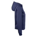 Dark Navy - Side - Clique Womens-Ladies Basic Active Full Zip Hoodie