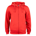 Red - Front - Clique Mens Basic Active Full Zip Hoodie
