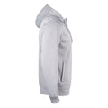 Grey Melange - Side - Clique Mens Basic Active Full Zip Hoodie