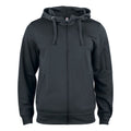 Black - Front - Clique Mens Basic Active Full Zip Hoodie