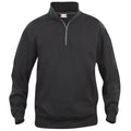 Black - Front - Clique Unisex Adult Basic Half Zip Sweatshirt