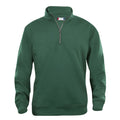 Bottle Green - Front - Clique Unisex Adult Basic Half Zip Sweatshirt