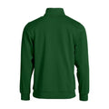 Bottle Green - Back - Clique Unisex Adult Basic Half Zip Sweatshirt