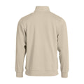 Light Khaki - Back - Clique Unisex Adult Basic Half Zip Sweatshirt