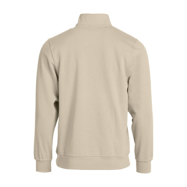 Light Khaki - Back - Clique Unisex Adult Basic Half Zip Sweatshirt