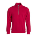 Red - Front - Clique Unisex Adult Basic Half Zip Sweatshirt