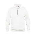 White - Front - Clique Unisex Adult Basic Half Zip Sweatshirt