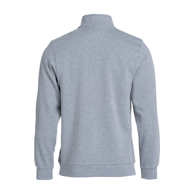 Grey Melange - Back - Clique Unisex Adult Basic Half Zip Sweatshirt