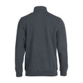 Anthracite Melange - Back - Clique Unisex Adult Basic Half Zip Sweatshirt
