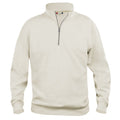 Light Khaki - Front - Clique Unisex Adult Basic Half Zip Sweatshirt