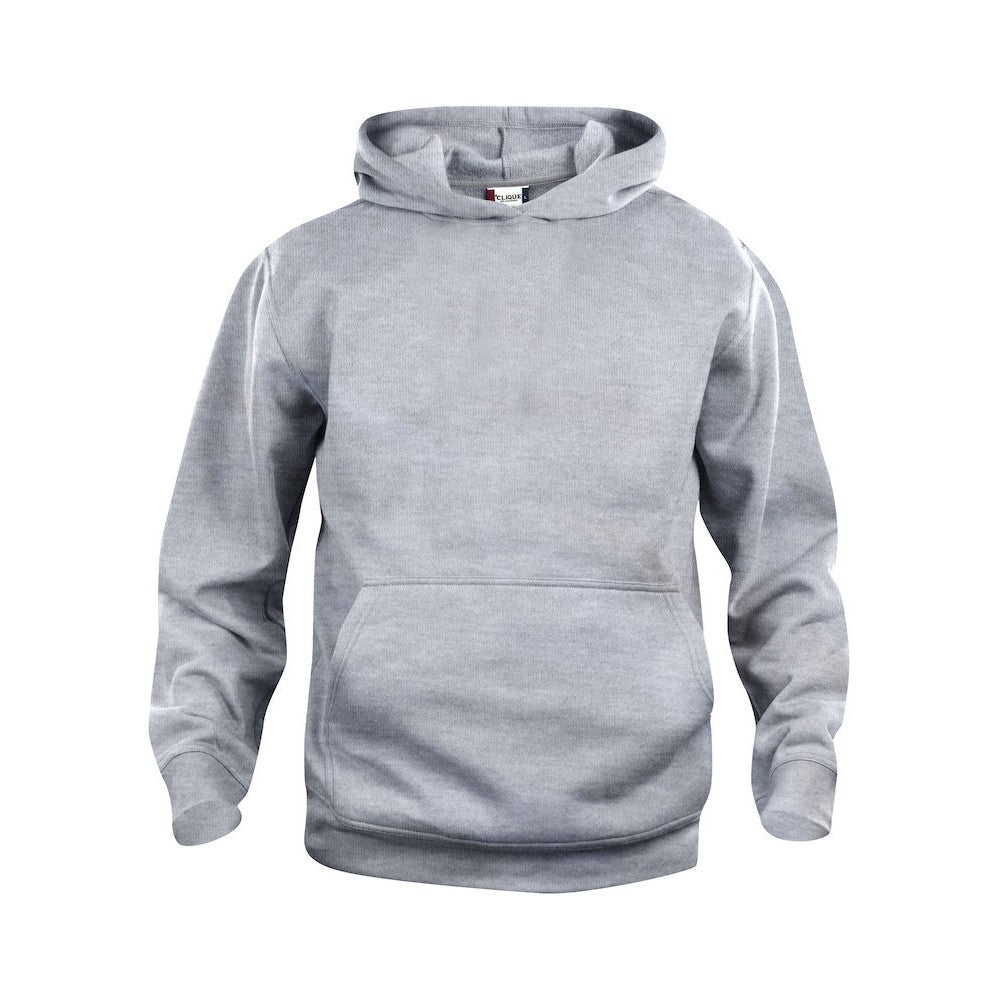 Grey Melange - Front - Clique Childrens-Kids Basic Hoodie
