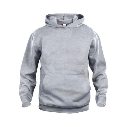 Grey Melange - Front - Clique Childrens-Kids Basic Hoodie