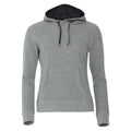 Grey - Front - Clique Womens-Ladies Classic Hoodie