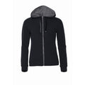 Black - Front - Clique Womens-Ladies Classic Full Zip Hoodie