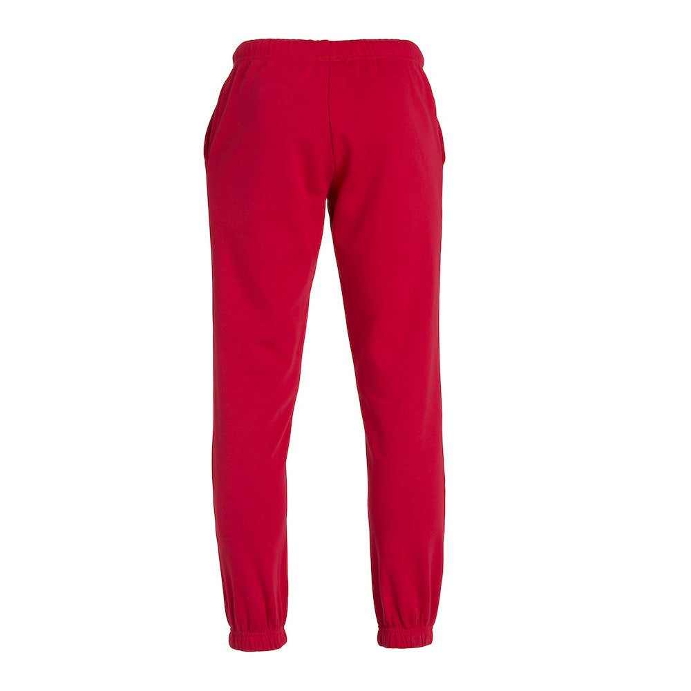 Red - Back - Clique Childrens-Kids Plain Jogging Bottoms