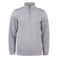 Grey Melange - Front - Clique Unisex Adult Basic Active Quarter Zip Sweatshirt