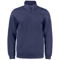 Dark Navy - Front - Clique Unisex Adult Basic Active Quarter Zip Sweatshirt