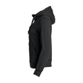 Black - Side - Clique Womens-Ladies Plain Full Zip Hoodie