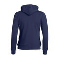 Dark Navy - Back - Clique Womens-Ladies Plain Full Zip Hoodie