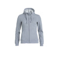 Grey Melange - Front - Clique Womens-Ladies Plain Full Zip Hoodie