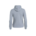 Grey Melange - Back - Clique Womens-Ladies Plain Full Zip Hoodie