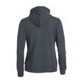 Anthracite Melange - Back - Clique Womens-Ladies Plain Full Zip Hoodie