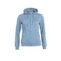 Light Blue - Front - Clique Womens-Ladies Plain Full Zip Hoodie