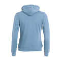 Light Blue - Back - Clique Womens-Ladies Plain Full Zip Hoodie