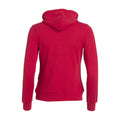 Red - Back - Clique Womens-Ladies Plain Full Zip Hoodie