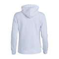 White - Back - Clique Womens-Ladies Plain Full Zip Hoodie