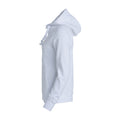 White - Side - Clique Womens-Ladies Plain Full Zip Hoodie