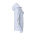 White - Lifestyle - Clique Womens-Ladies Plain Full Zip Hoodie