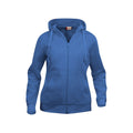 Royal Blue - Front - Clique Womens-Ladies Plain Full Zip Hoodie