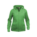 Apple Green - Front - Clique Womens-Ladies Plain Full Zip Hoodie