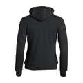 Black - Back - Clique Womens-Ladies Plain Full Zip Hoodie