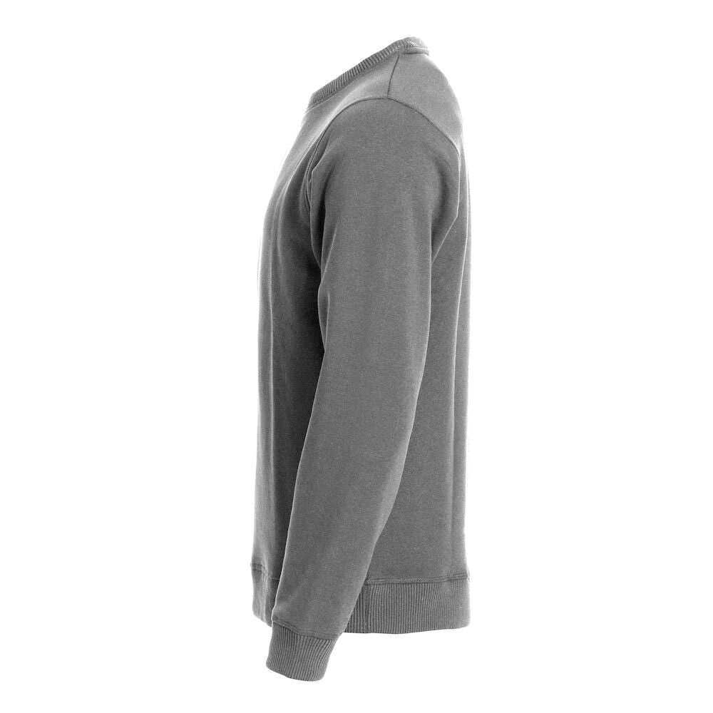Grey Melange - Side - Clique Unisex Adult Classic Plain Round Neck Sweatshirt