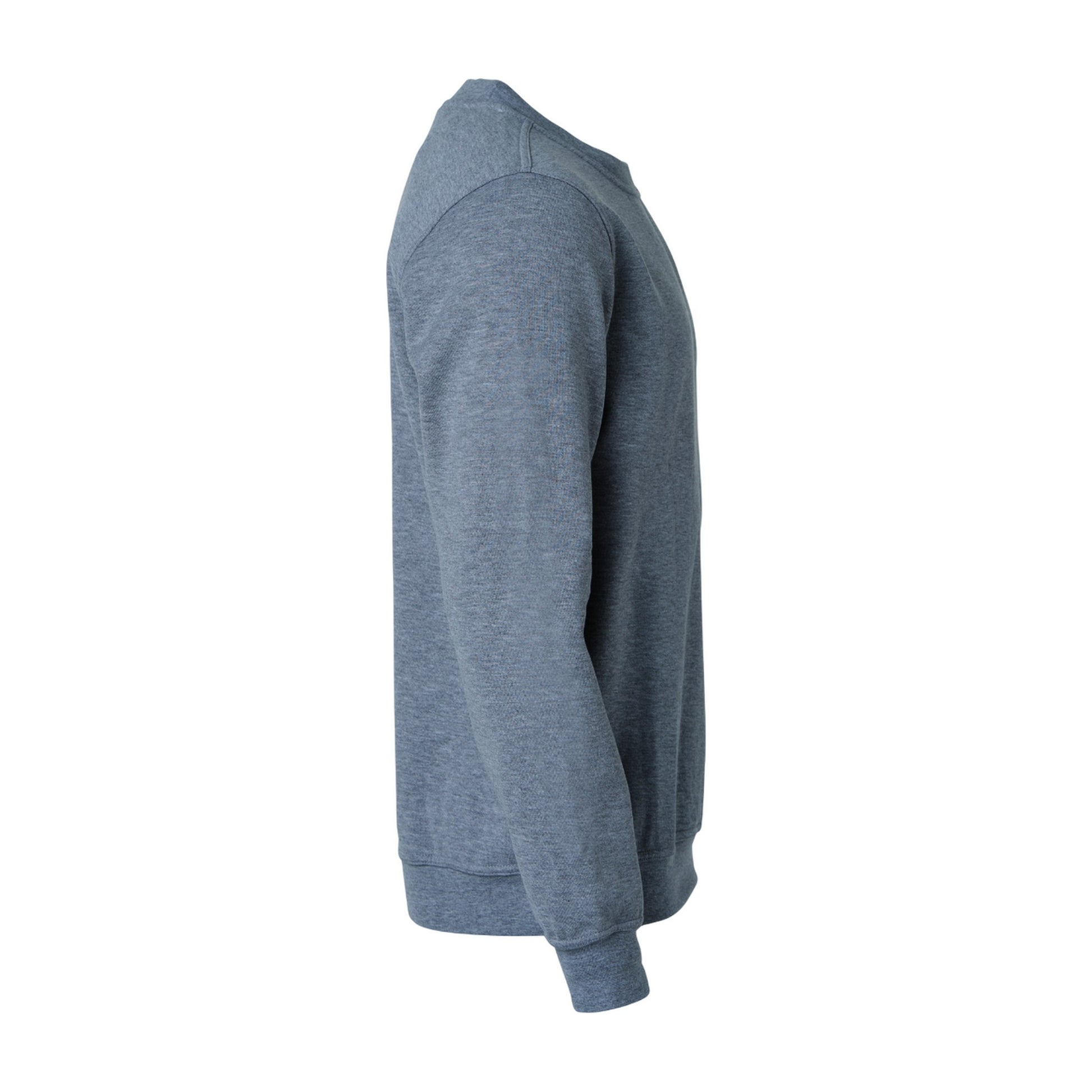 Grey Melange - Side - Clique Childrens-Kids Basic Round Neck Sweatshirt