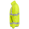 Yellow-Black - Side - Projob Mens Light High-Vis Soft Shell Jacket