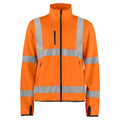 Orange-Black - Front - Projob Mens Light High-Vis Soft Shell Jacket