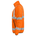 Orange-Black - Side - Projob Mens Light High-Vis Soft Shell Jacket