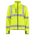 Yellow-Black - Front - Projob Mens Light High-Vis Soft Shell Jacket