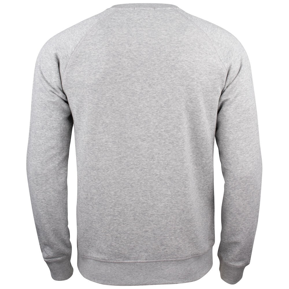 Grey Melange - Back - Clique Mens Premium Round Neck Sweatshirt