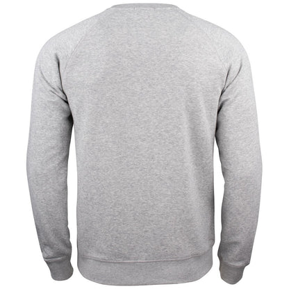 Grey Melange - Back - Clique Mens Premium Round Neck Sweatshirt
