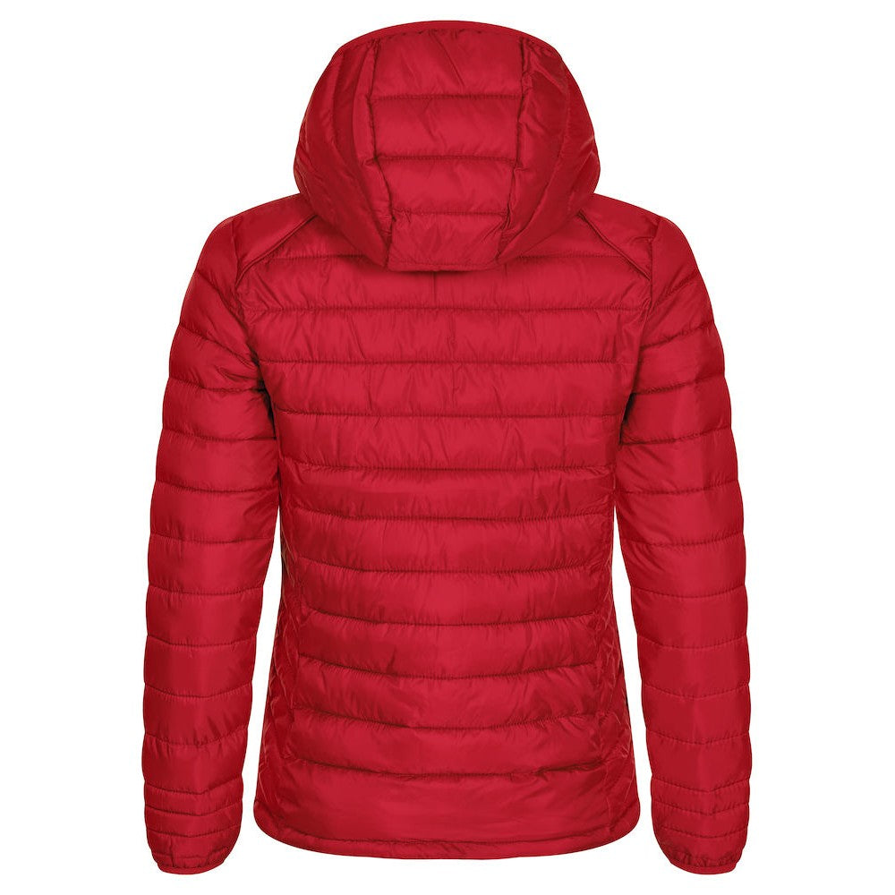 Red - Back - Clique Womens-Ladies Hudson Padded Jacket