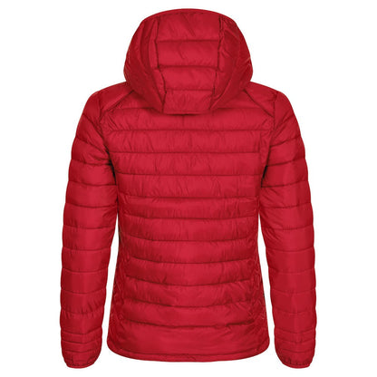 Red - Back - Clique Womens-Ladies Hudson Padded Jacket