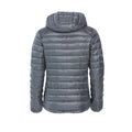 Grey - Back - Clique Womens-Ladies Hudson Padded Jacket