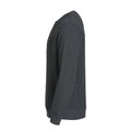 Anthracite Melange - Side - Clique Unisex Adult Classic Melange Round Neck Sweatshirt