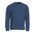 Blue Melange - Front - Clique Unisex Adult Classic Melange Round Neck Sweatshirt