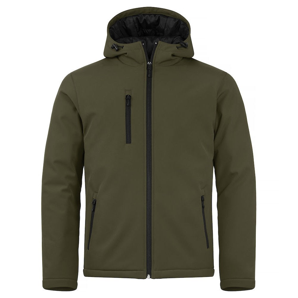 Fog Green - Front - Clique Mens Padded Soft Shell Jacket