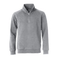 Grey - Front - Clique Unisex Adult Classic Melange Half Zip Sweatshirt